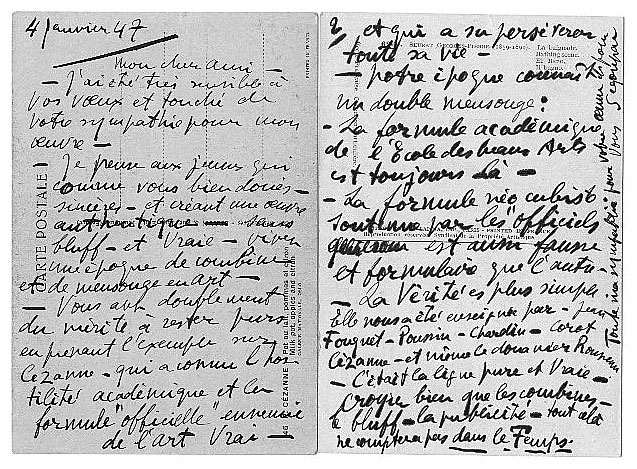 SC03-Courrier-de-Segonzac-1947 Courrier d'André Dunoyer de Segonzac à René Teil (1947)