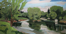 The Marne in Chelles in summertime